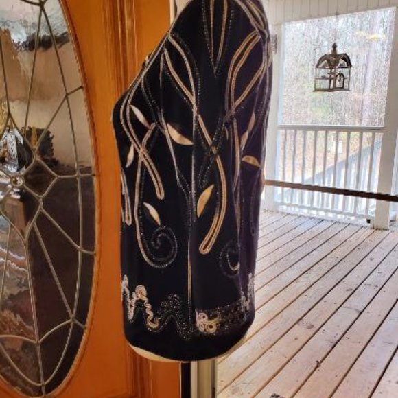 Lauren Michelle black and white top size S - Picture 7 of 10